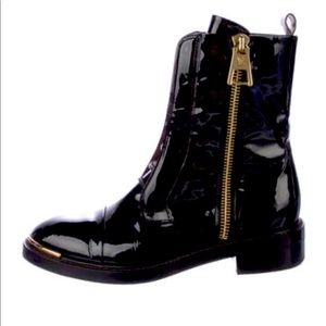 Authentic Louis Vuitton Black Combat Boots